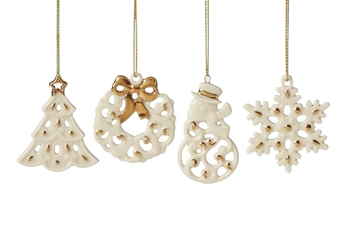 Lenox 895679 Mini Pierced Charm Ornaments, Set of 4, Christmas Ornament