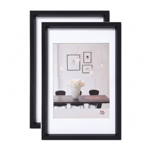 walther design ES015BD Picture Frame Black 10 x 15 cm Pack of 2 Steel Style Plastic Frame