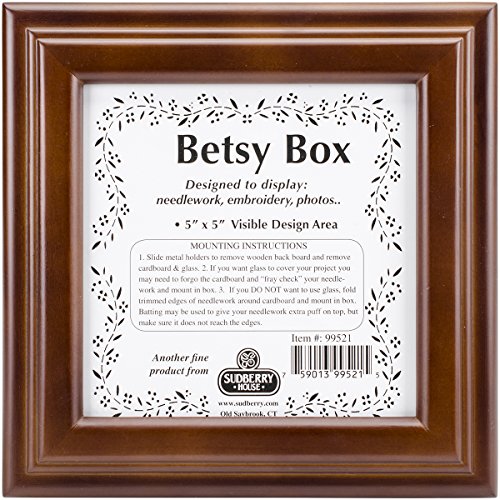 "Sudberry House Mahogany Betsy Square Box 8""X8""X2.75""-Design Area 5""X5"""