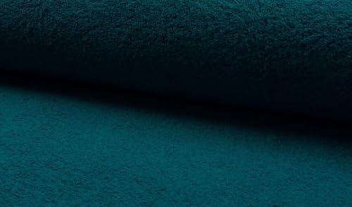 Double Sided Cotton Terry Towelling Fabric Material - Petrol (Precut - 1Mtr, 150cmx100cm)