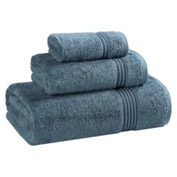 Superior Collection 100% Premium Long-Staple Combed Cotton 3-Piece Towel Set, Sapphire