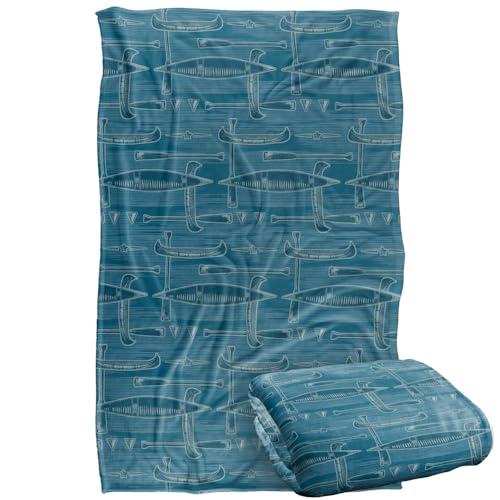 Jq Licensing - Jl-Jp Lodge Canoe Pattern 2 Silky Touch Super Soft Throw Blanket 91 x 147 Cm