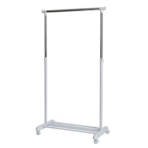 STORE,IT 670148 Roll Clothes Rail ??? adjustable height, Metal/Plastic, white, 84 x 44 x 101 cm