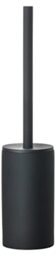 Zone Denmark Solo Toilet Brush, Bathroom Toilet Brush with Holder, Hygienic WC Cleaning Brush, Soft Touch Ceramic and Stainless Steel, Tall Slim Design 44.8 cm, Black