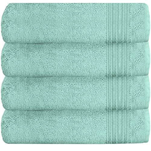GC GAVENO CAVAILIA Premium 100 % Egyptian Cotton Bath Sheet Set, Lightweight High Absorbent Bathroom Towels, New Hampton, Duck Egg