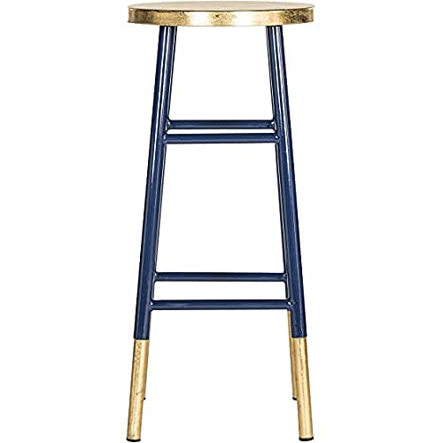 SAFAVIEH Glam Bar & Counter Stool, in Navy and Gold