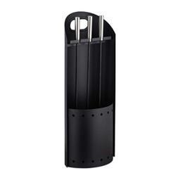 Relaxdays Modern Fireplace Set, 4-Piece Companion Tools, Shovel, Broom, Poker and Stand, Black