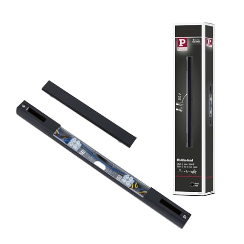 Paulmann 96921 URail middle feed 304x18mm max. 1000/1000W black matt rail system