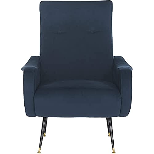 SAFAVIEH Contemporary Upholstered Accent Chair, in Navy