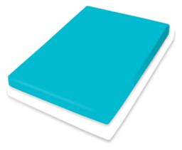 Bassetti Fitted Sheet, Cotton, Turquoise, 140x200 160x220