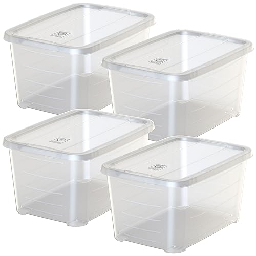 SP Berner 4 x Life Story Plastic Box with Lid, 5 Litres