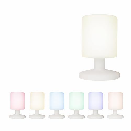 Smartwares IDE-60067 LED Table Lamp, Warm White or Colorful Light, Wireless, Rechargeable Indoor or Outdoor