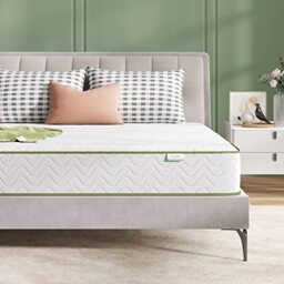 Novilla 5FT King Size Mattress 8 Inch Deep Pocket Sprung Mattresses, CertiPUR-US Comfort Foam Hybird Mattress, Skin-friendly Soft & Durable OEKO-TEX Fabric, Medium Firm 150x200x20cm