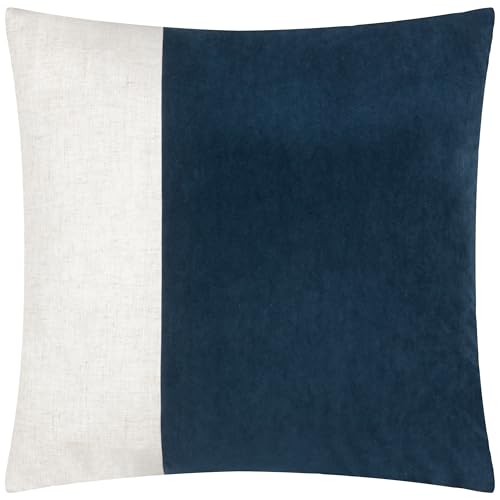 Yard Morden Soft-Washed Velvet Feather Filled Cushion - Indigo - 50x50cm
