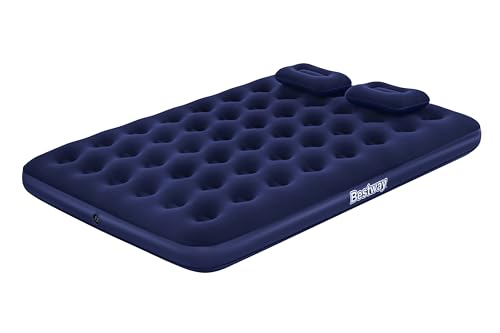 Bestway - Air Mattress, Queen Size with Manual Hand Pumps and Pillows - Inflatable Mattress for Indoor and Outdoor Use - Two-man