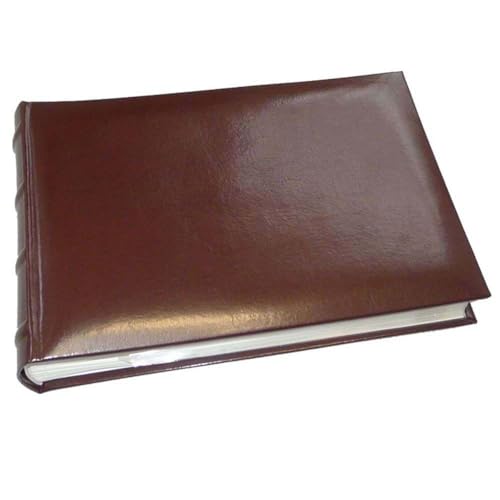 walther Design Photo Album Red 100 Photos 15 x 20 cm Memo Slip-in Album Imitation Leather with Raised Bands, Classic ME-373-R