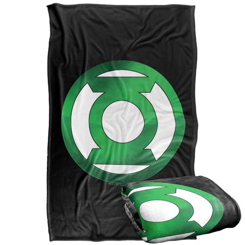 LOGOVISION Green Lantern Green Chrome Logo Silky Touch Super Soft Throw Blanket 91 x 147 Cm