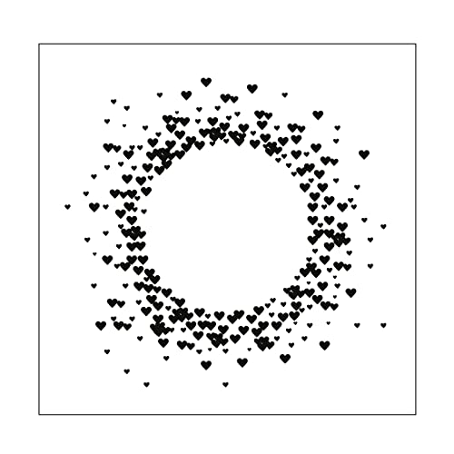 Vaessen Creative Embossing Folder, Wreath with Hearts, for Adding Texture and Dimension to Papercraft Projects