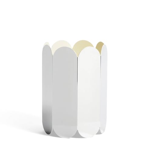 HAY Arcs 541264 Vase Mirror - Stainless Steel Design by Muller Van Severen, 25 cm High, Glossy Finish