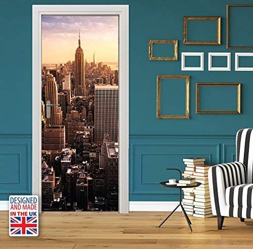 WALPLUS View Over Manhattan Wall Stickers, Vinyl, Multi-Colour, 103 x 5.4 x 5.4 cm