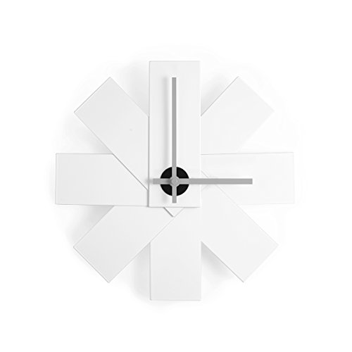Norman Copenhagen Watch Me Wall Clock, Aluminium, White, 28.5 cm