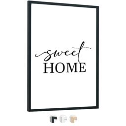 edihome, 50x70 cm Frame, Wood, Acrylic Sheet, Photo and Picture Frames for University Degree, Poster, Photographs, Wedding, Communion, Diplomas (50 x 70 - Black)