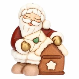 THUN - Santa Claus with Ceramic Letterbox, Medium -Thunland -7x6.5x9.5cm