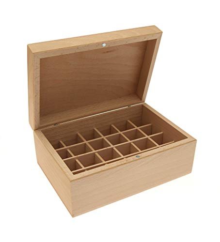 Absolute Aromas Essential Oils Wooden Storage Box ??? for 24 x 5ml or 10ml Essential Oil or Fragrance Bottles (Large)