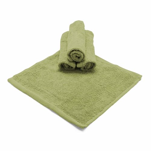 SWEET HOME Bathroom Washcloths 30 x 30 cm, 4 Pieces in OEKO-TEX Certified Cotton Terry and Recycled Yarns, Multi-purpose Soft Absorbent Bath Towel Set, Also Suitable as Face Makeup Remover Cloth