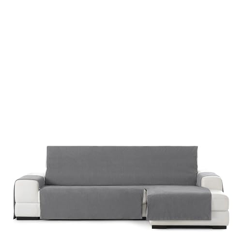 Eysa Rabat practica chaise longue cover 290cm., color 06/dark grey, right-frontal view