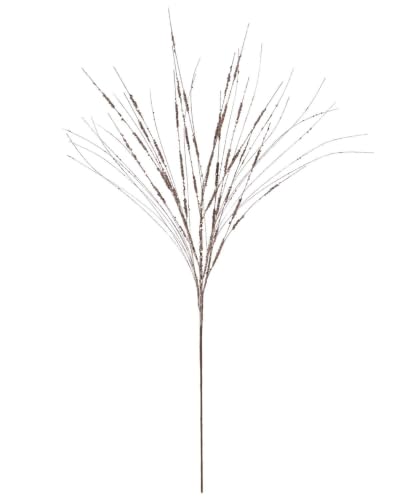 Mocha Glitter Wispy Christmas Tree Spray, 100cm Decorative Pick - Mocha glitter wispy spray, 100cm statement Christmas tree pick for wreaths, garlands and festive arrangements