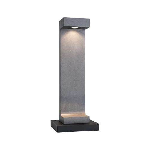 Paulmann 94502 Concrea LED outdoor luminaire bollard IP44 incl. 1x6.8 watt bollard light black sandstone garden lighting concrete 3000 K