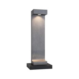 Paulmann 94502 Concrea LED outdoor luminaire bollard IP44 incl. 1x6.8 watt bollard light black sandstone garden lighting concrete 3000 K