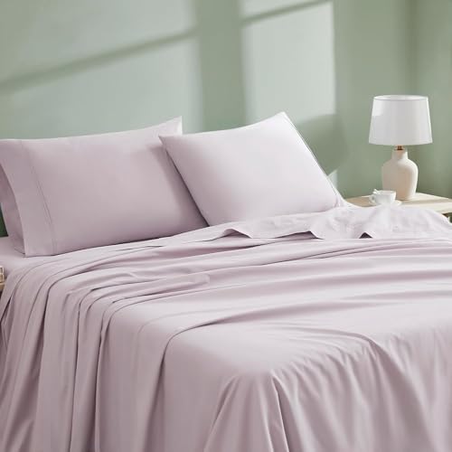 Linen Closet Organic Cotton Lavender King Sheet Set 4 Piece Set