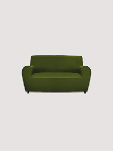 GEMITEX Gemiglam 4 Seater Sofa Cover, Green, Bi-Elastic Fabric, Made in Italy, Polyester