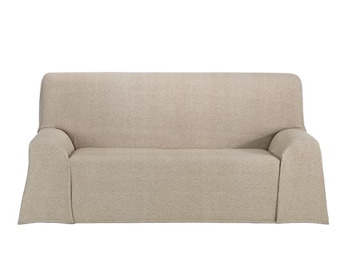 Cardenal Textil - Saona Multi-Purpose Foulard, Plaid for Bed, Blanket for Bed, Sofa Cover, Beige, 230 x 260 cm