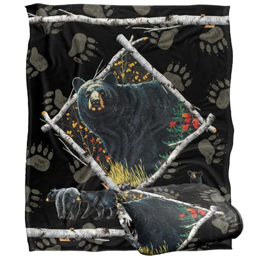 Jq Licensing - Bs-Jp Black Bears Silky Touch Super Soft Throw Blanket 152 X 127 Cm