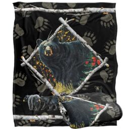 Jq Licensing - Bs-Jp Black Bears Silky Touch Super Soft Throw Blanket 152 X 127 Cm