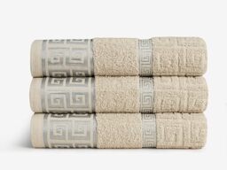 GC GAVENO CAVAILIA Towels Bath Sheets 3-Pack - Bath Sheets Extra Large Super Soft Egyptian Cotton Towels - Hotel Quality Quick Dry & Highly Water Absorbent Towel Set Bath Sheet 90x150 Cm, Natural