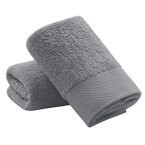 LINPOPUP 2/6 Pack White Classic Luxury Cotton Towels, Thicken Durable Highly Absorbent Bathroom Washcloth (14 x 30 Inch)