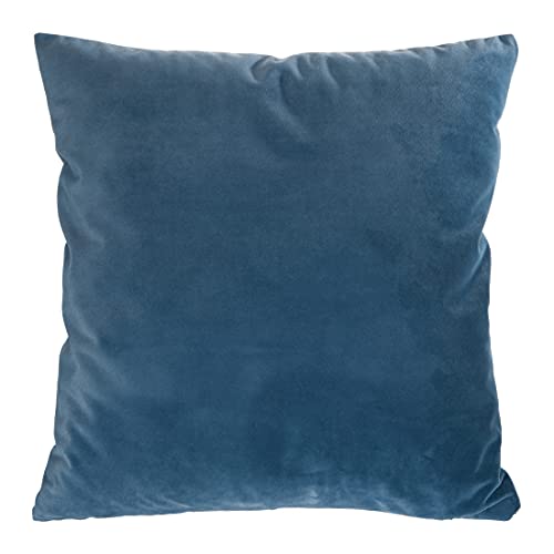 Eurofirany Velvet Kristi Cushion Cover Sofa Cushion Decorative Cushion (Dark Blue) 45 x 45 cm 1 x Cushion Cover