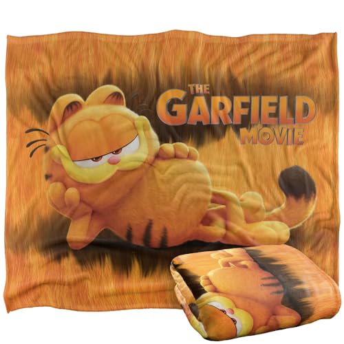 Garfield (2024) Garfield Laying Down Silky Touch Super Soft Throw Blanket 152 X 127 Cm