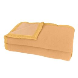 Poyet Motte - Aubisque Wool Blanket, Maize/Champagne Colour, Mais/Champagne, 240x180 cm