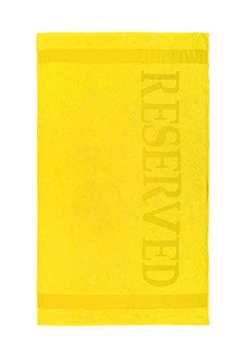 XL Strandtücher Reserved Beach Towels XL 'Reserved' Yellow-100x180 cm, Cotton, Yellow, 100 x 180 cm