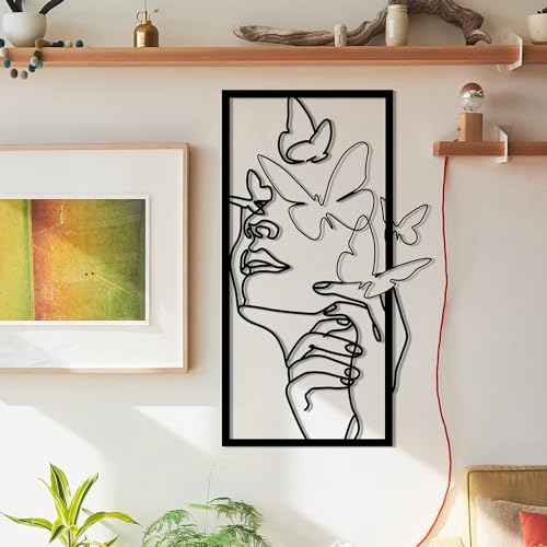 Stylish Black Decorative Metal Wall Accessory, 35.5 x 60 cm, 100% Metal, 1.2 mm Thickness, Perfect for Modern Home Decor & Unique Wall Art