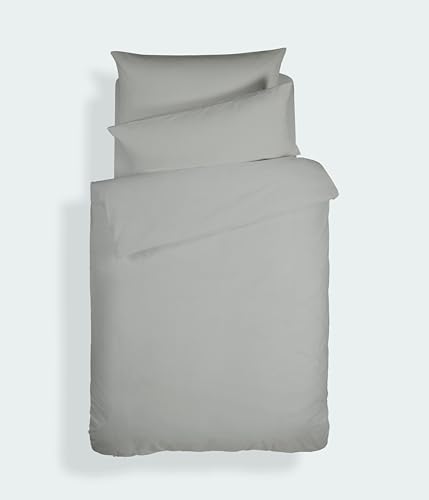 Bianca Plain Dyed Dark Grey Duvet Cover Set 140 x 220 cm + 65 x 65 cm