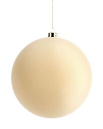 Latte Velvet Christmas Bauble 20 cm, Extra Large Tree Ornament