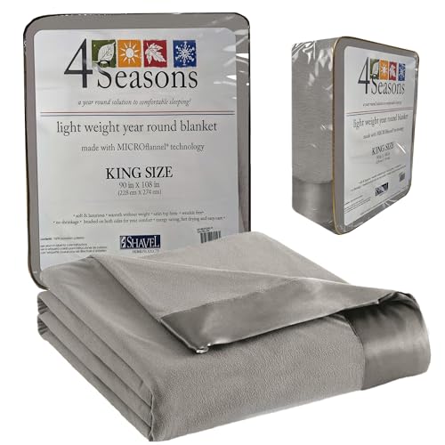 Thermee Micro Flannel King-Size Blanket, Lightweight All Seasons Cozy Blanket, Throw Blankets for Home and Living Room, Soft Blanket for Couch, Machine Wash & Dry, No Pilling,Comfy Blanket-Slate Grey