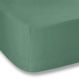 Plain Dyed Percale Jade Fitted Sheet 180 x 200 cm