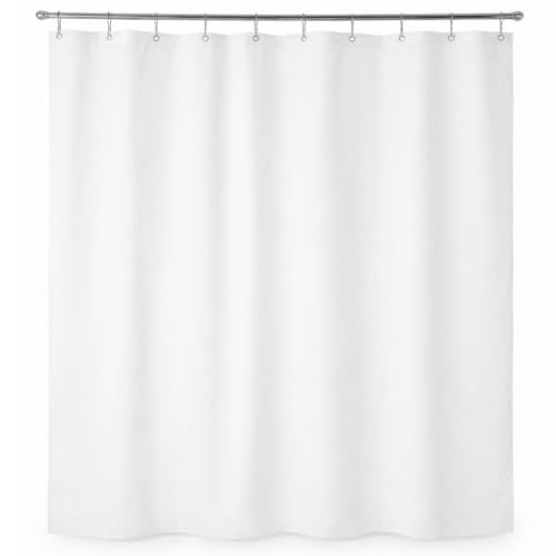 Epica Strongest Mildew Resistant Shower Curtain Liner on The Market-100% Anti-Bacterial 10 Gauge Heavy Duty Liner-Waterproof-72x72 Inches (White)
